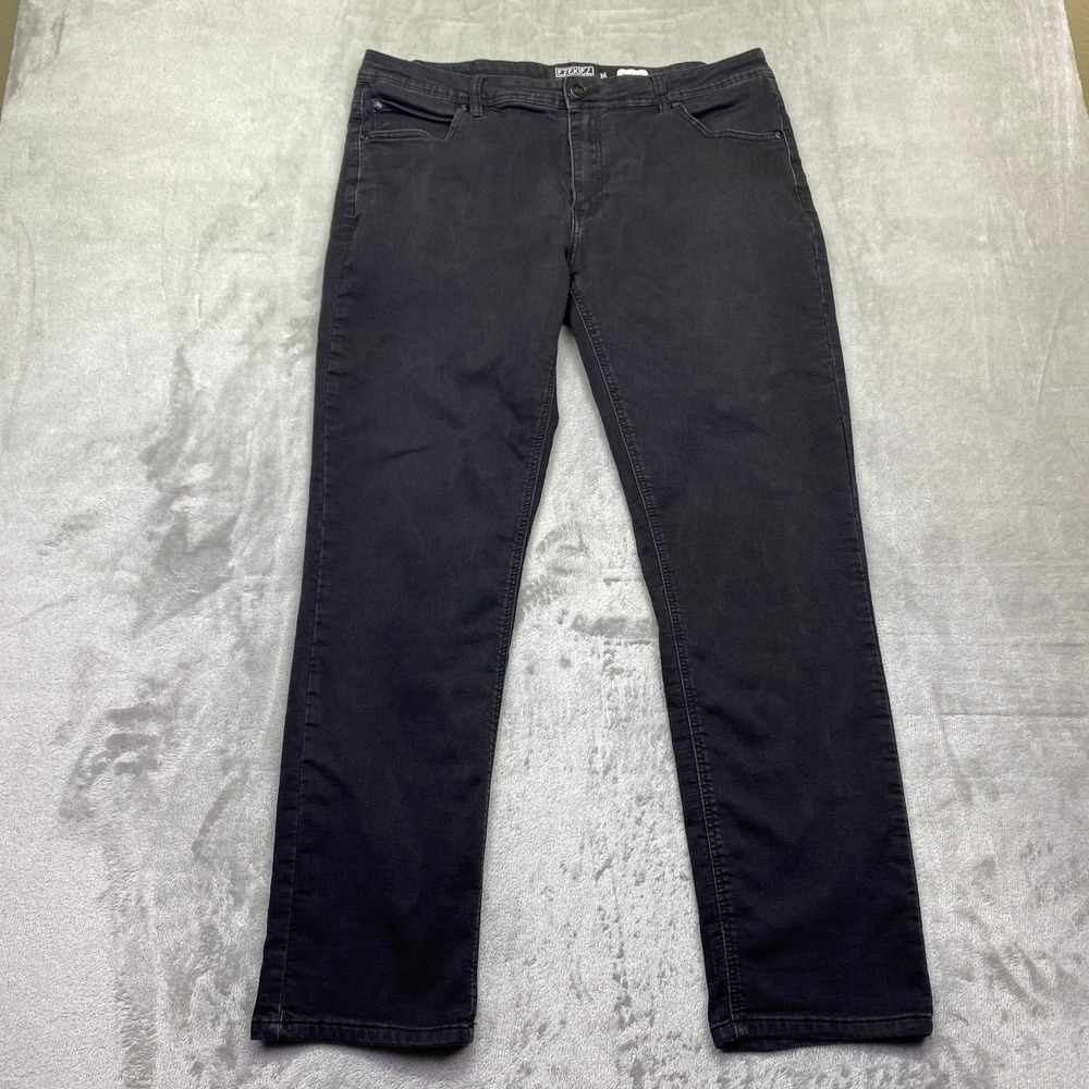 Ezekiel Chopper 305 Mens Black Slim Straight Stretch Denim Jeans Size 36 Grunge